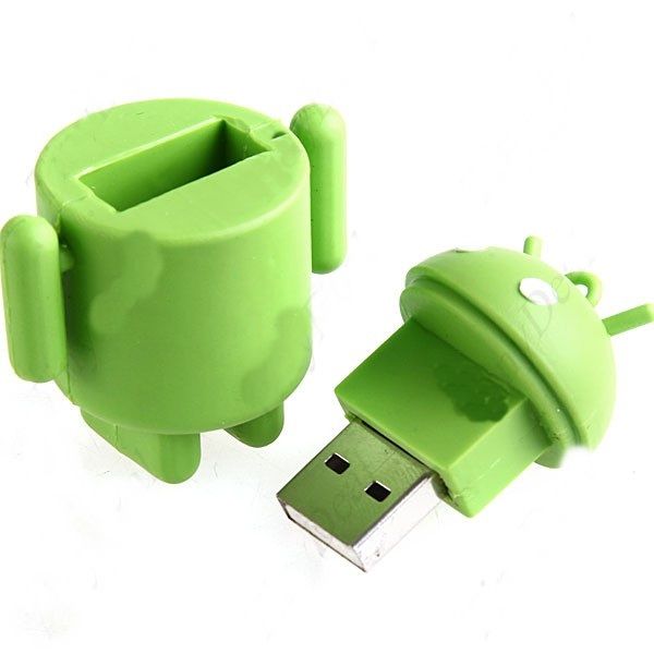 USB 2GB de borracha Google Android Robot Figura em forma de