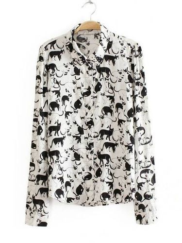 Blusa estampa de gato