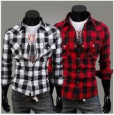 camisa xadrez masculina slim fit