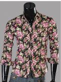 Camisa Floral de Algodão.