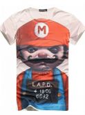 Camiseta Gola V Estampa Super Mario